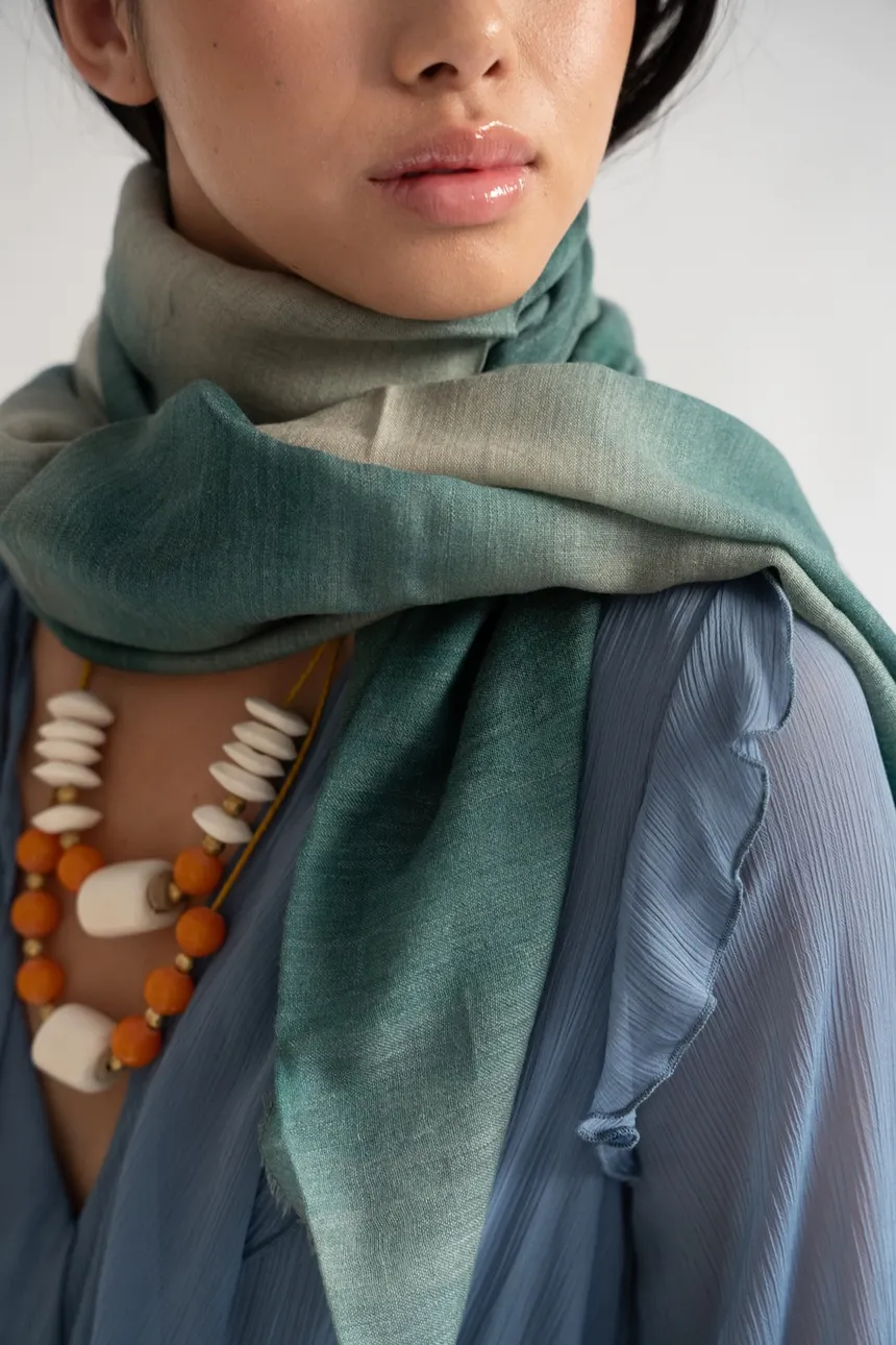 Bufanda de seda estampada